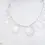 섬네일: Natural White Crystal Faceted Drops Necklace l 8 Inches White Crystal Faceted