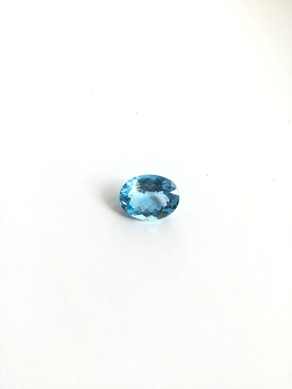 Thumbnail: 20.45 Carats Blue Topaz Natural Gemstone 1 Piece, Blue Topaz Faceted Oval, 20x15
