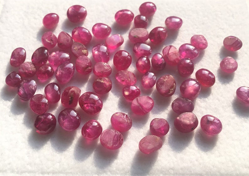 Miniature : Natural Burmese Star Ruby No Heat Cabochon Gemstone