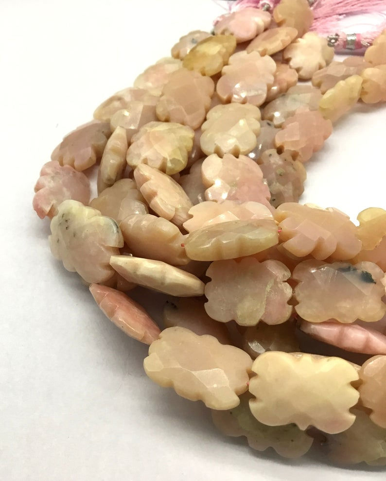 Pink Opal Fancy Natural Gemstone Beads 8 Inches Opal Fancy Shape Beads