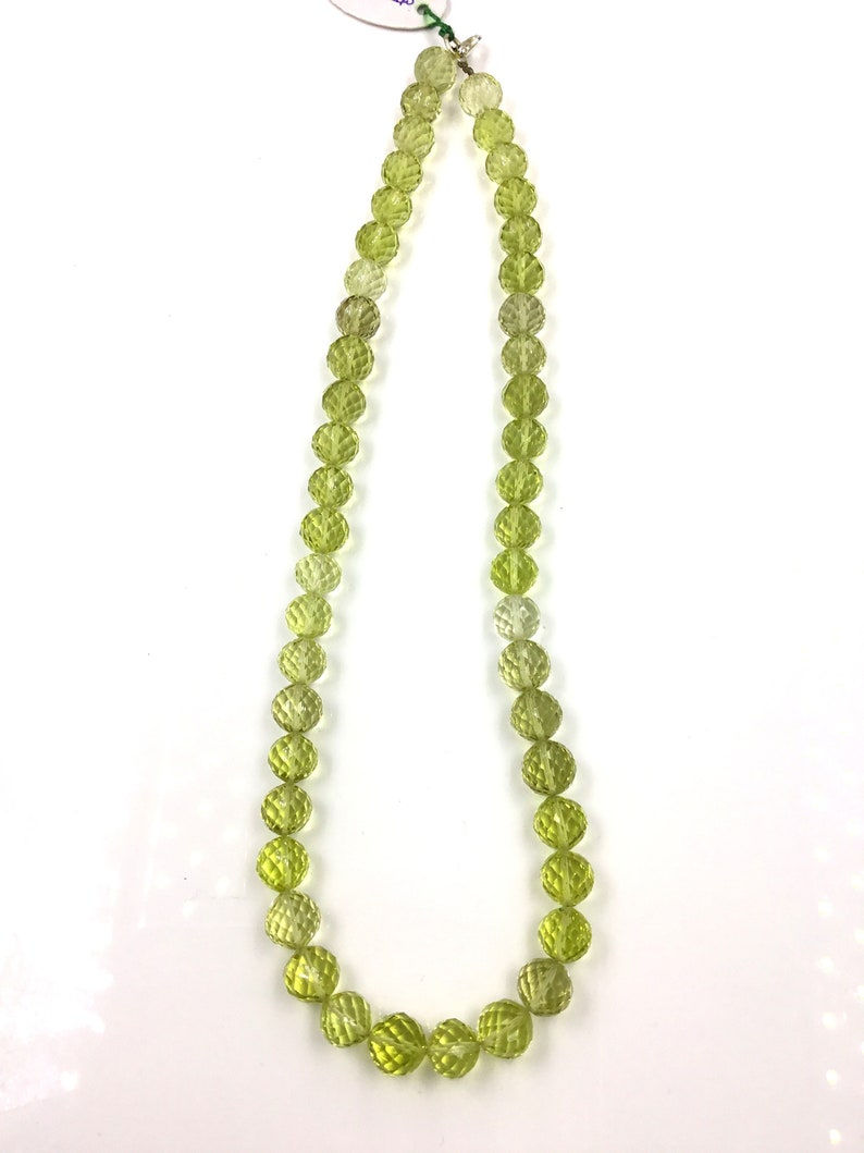 Miniatura: Natural Lemon Quartz Faceted Balls Gemstone Necklace