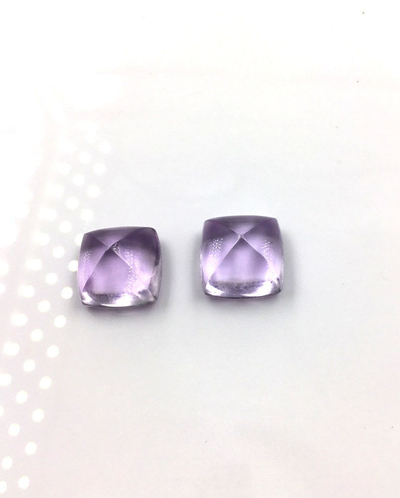 الصورة المصغرة: Pink Amethyst Smooth Sugarloaf Cabochon Natural Loose Gemstone