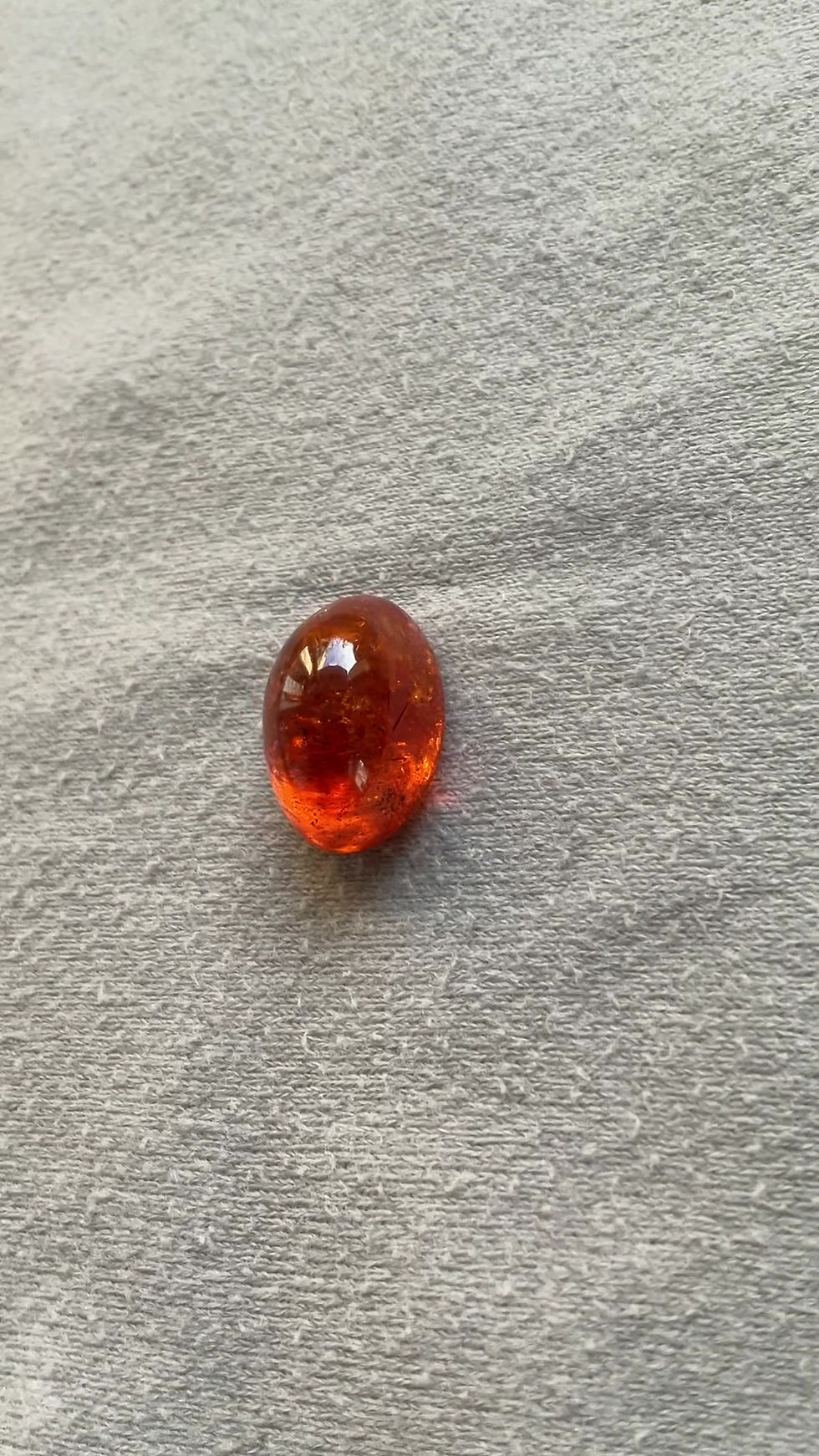 Thumbnail: 21.98 Carat Fanta Spessartite Garnet Oval Cabochon Plain Top Quality Natural Gem