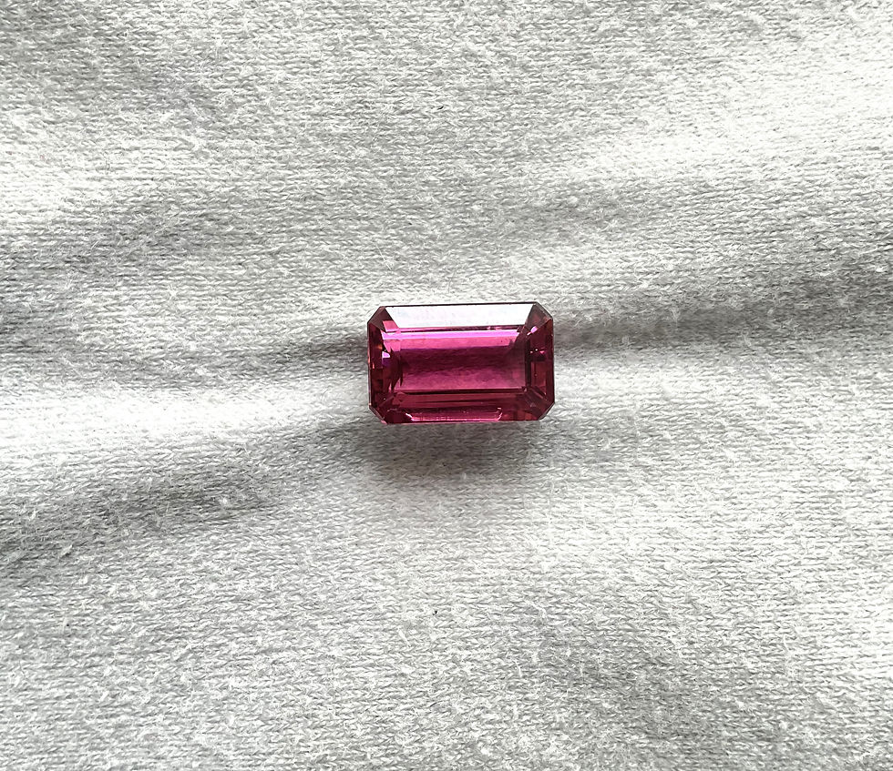 Miniatura: 6.79 carats Pink Tourmaline octagon Faceted cut stone Natural Gemstone