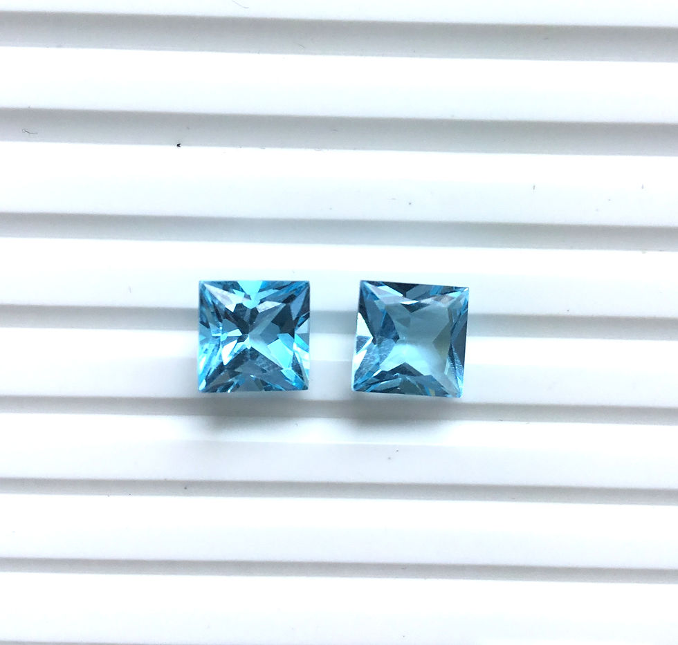 Blue Topaz Cut Square Shape Top quality Topaz Natural Blue
