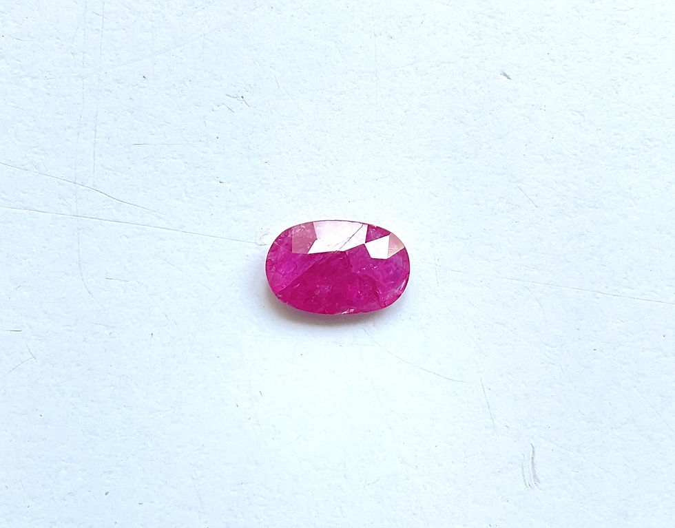 Thumbnail: Certified 2.88 Carats Mozambique Ruby Oval Faceted Cut stone No Heat Natural Gem