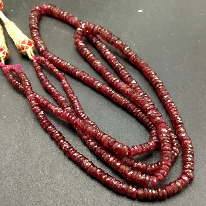 Miniatura: Ruby Faceted Beads Top quality Natural Gemstone Beads