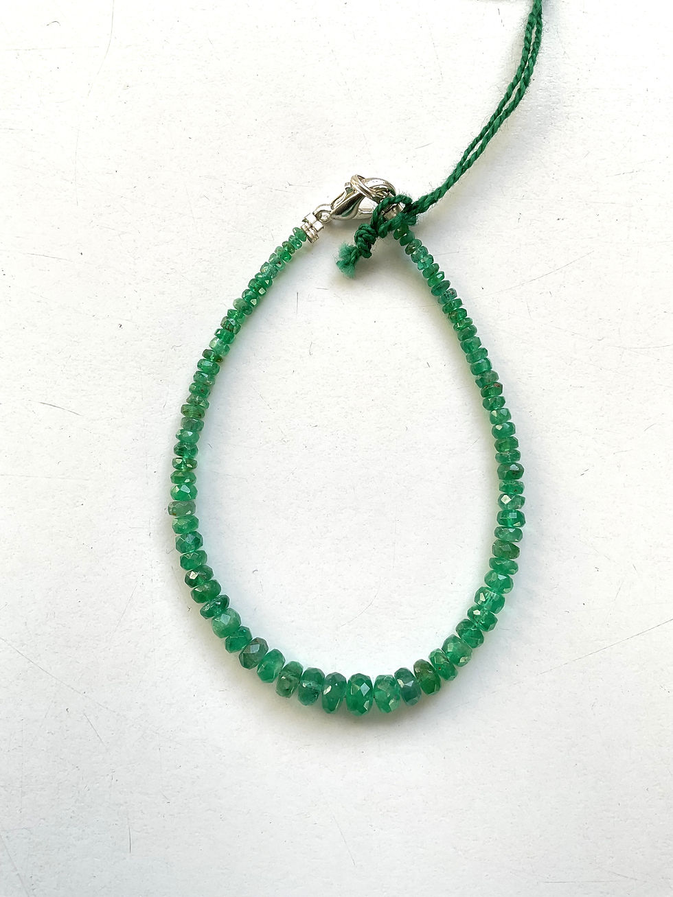 Miniatura: 19.75 Carats Panjshir Emerald Faceted Beads Bracelets Jewelry Natural Gemstone