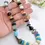Thumbnail: Mixed Gems Fancy Carved Beads Necklace l16 Inches Natural Mixed Gems Fancy Beads
