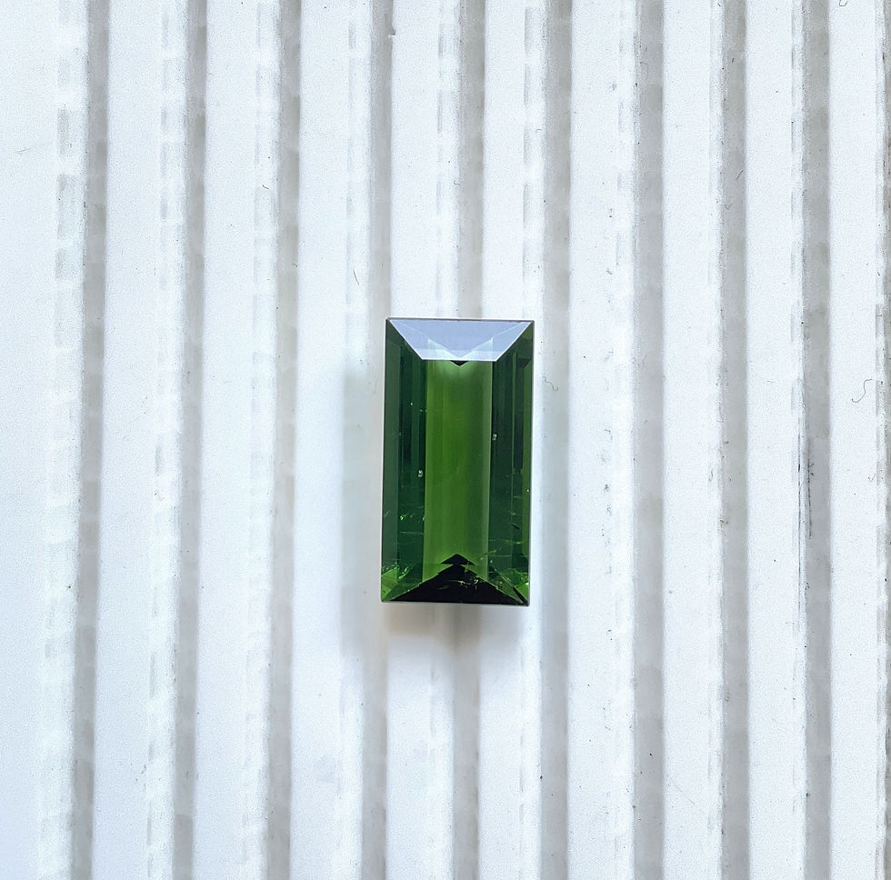 Thumbnail: 11.47 carats nigeria green tourmaline Top Quality baguette Cut stone natural Gem