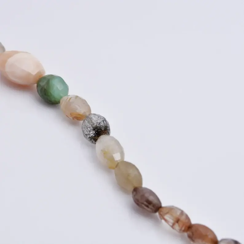 الصورة المصغرة: Multiple Mixed Gems Faceted Tumble 8 Inches Natural Gemstone Beads