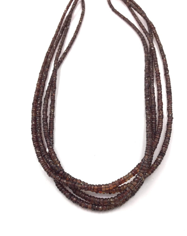 Miniatura: Red\Brown Sapphire Faceted Beads Natural Gemstone 1strand