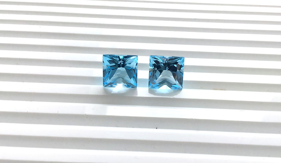 الصورة المصغرة: Blue Topaz Cut Topaz Square Shape Top quality Topaz Natural Blue