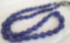 Thumbnail: Tanzanite Smooth Tumbles Natural Gemstone Necklace 23 inch length 1strand