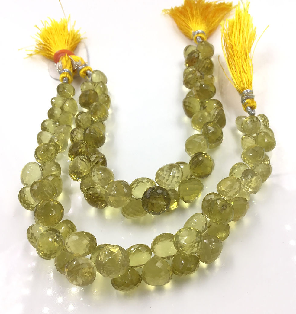 섬네일: Honey Quartz Faceted Fancy Shape Beads 1 Strand Natural Gemstone