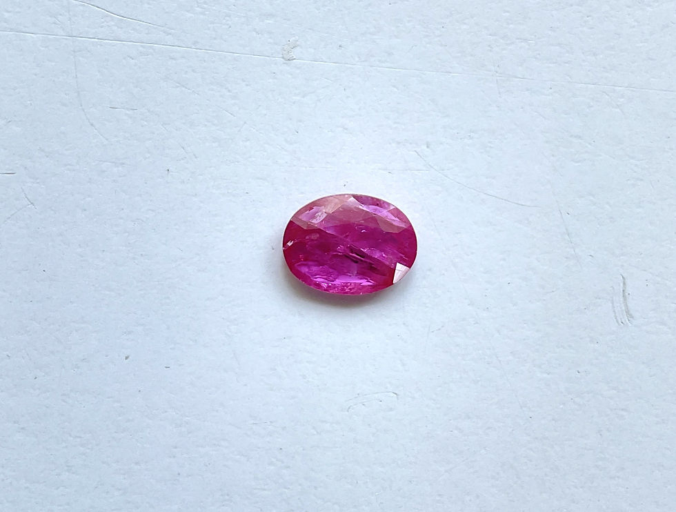 Miniatura: Certified 1.63 Carats Mozambique Ruby Oval Faceted Cut stone No Heat Natural Gem