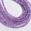 섬네일: Amethyst Smooth Rondelle Beads I 3mm to 4mm Natural Amethyst Plain Beads