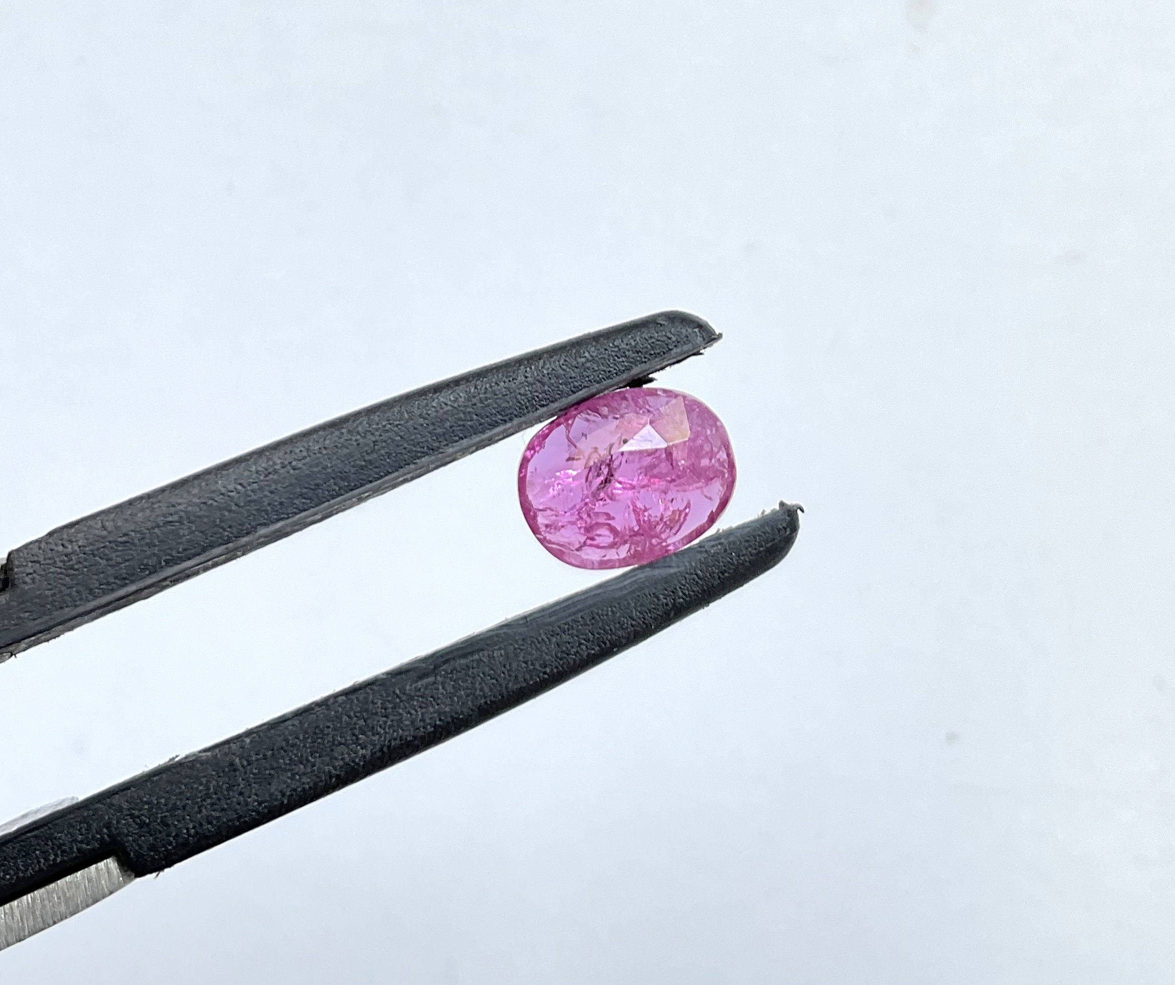 Certified 1.61 Carats Mozambique Ruby Oval Faceted Cut stone No Heat Natural Gem