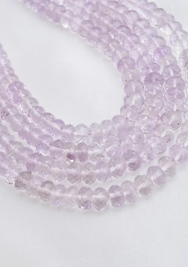 Miniatura: Pink Amethyst Faceted Ball Beads I 16 Inches Natural Amethyst Faceted Beads