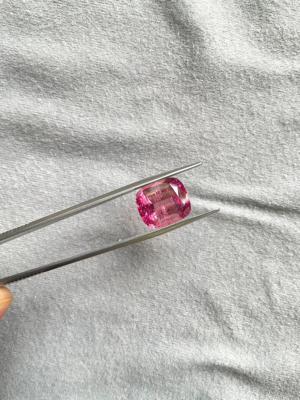 Thumbnail: 10.26 Carat Top Quality Pink Tourmaline Cushion CutStone For Jewelry Natural Gem