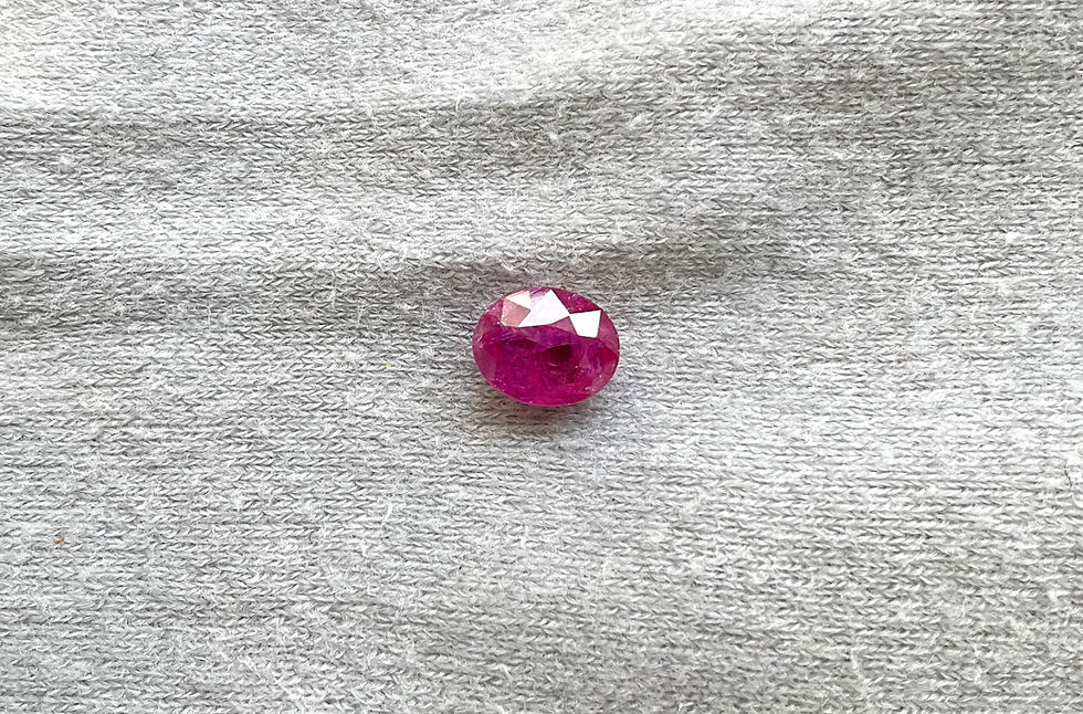 Miniatura: Certified 1.78 Carats Mozambique Ruby Oval Faceted Cut stone No Heat Natural Gem