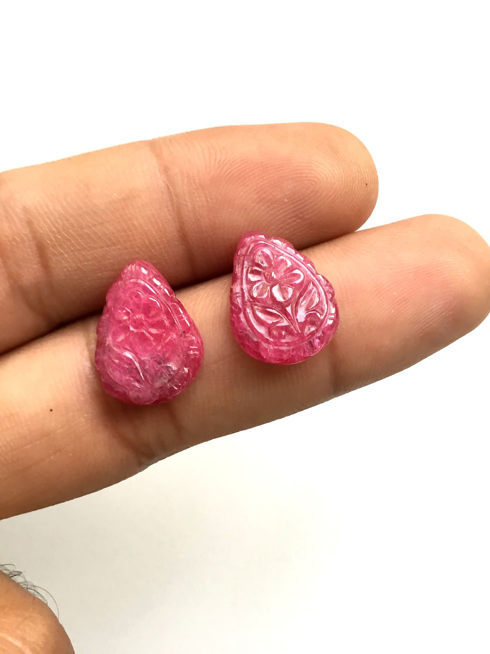 Miniatura: Natural Ruby Mozambique Ruby Carved Heated ruby carving natural ruby For Jewelry