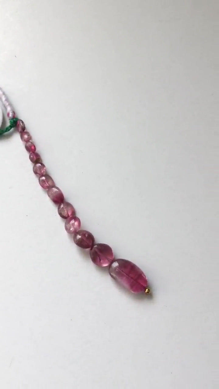 Miniatura: Pink Tourmaline Plain Tumbles Beads 1 Strand Natural Gemstone