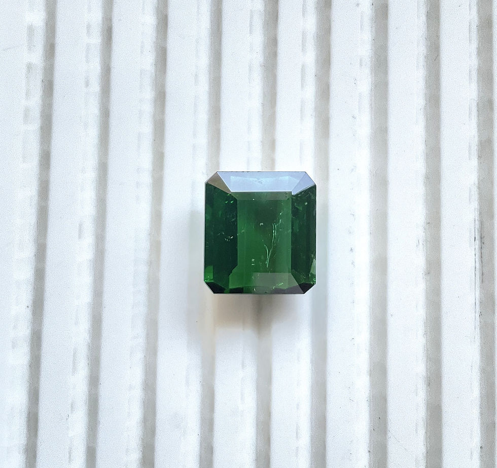 섬네일: 11.86 carats Nigeria green tourmaline Top Quality Octagon Cut stone natural Gem