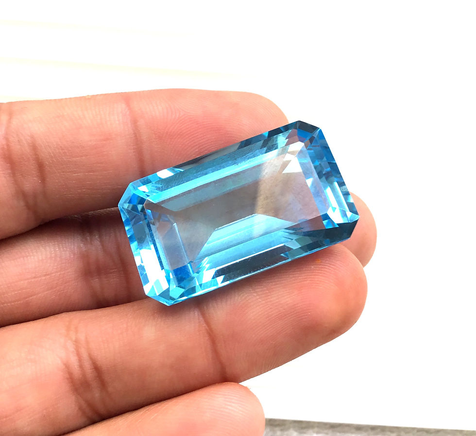 الصورة المصغرة: Blue Topaz Cut Topaz Baguette Shape Top quality Topaz Natural Blue Topaz