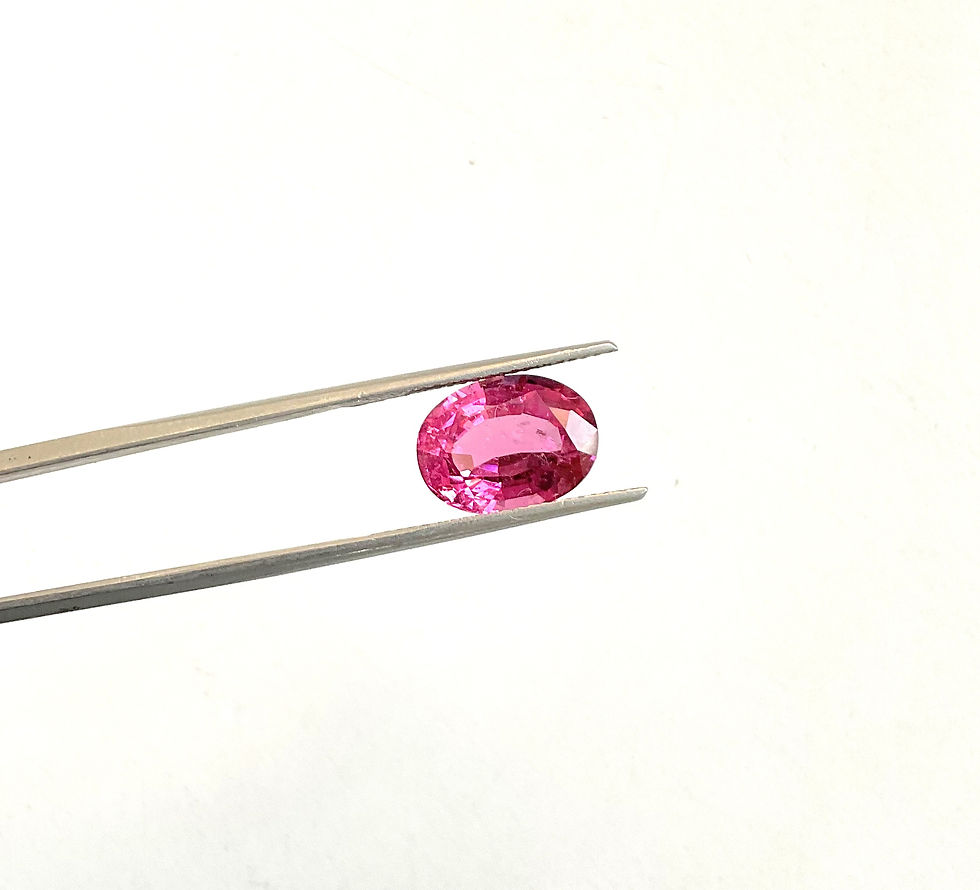 Miniatura: 4.52 Carats Rubellite Tourmaline Oval Cut Stone For Jewelry Natural Gemstone
