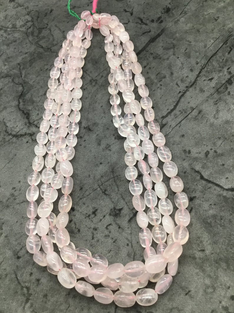 Miniatura: Closeout Sale price Rose Quartz Plain Mani 4 strands full hank wholesale