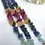 サムネイル： Natural Semi Multi Faceted Pear Beads Gemstone Beads Necklace