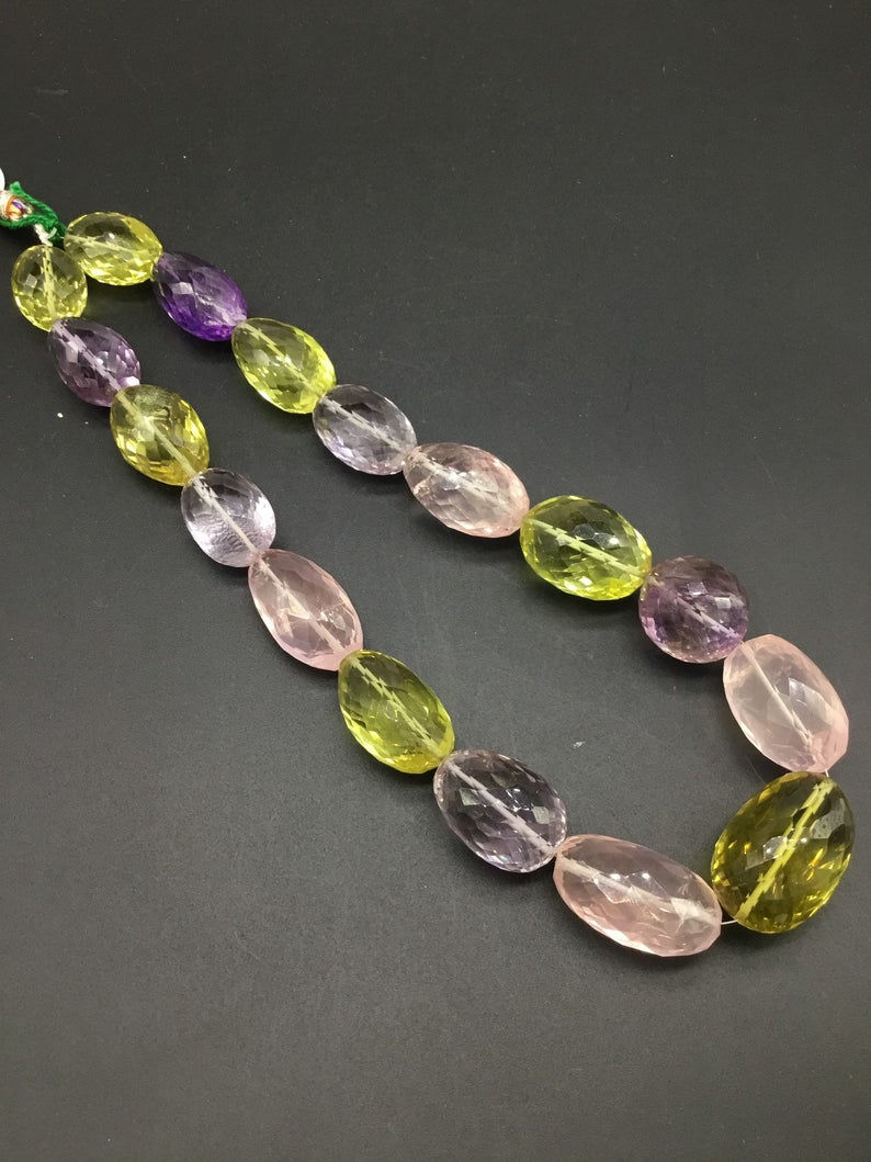 Miniatura: Mixed Gems 16 Inches gemstone natural Faceted tumble 15 x 21 to 16 x 28 MM