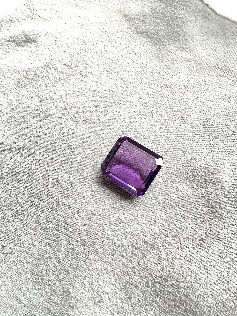 Miniatura: 28.12 Carat Amethyst Top Quality Faceted Octagon Cut stone Gemstone For Jewelry