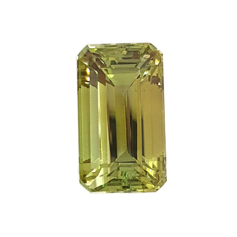Miniatura: Beautiful Yellow Tourmaline cut stone with a tint of green making it exceptional