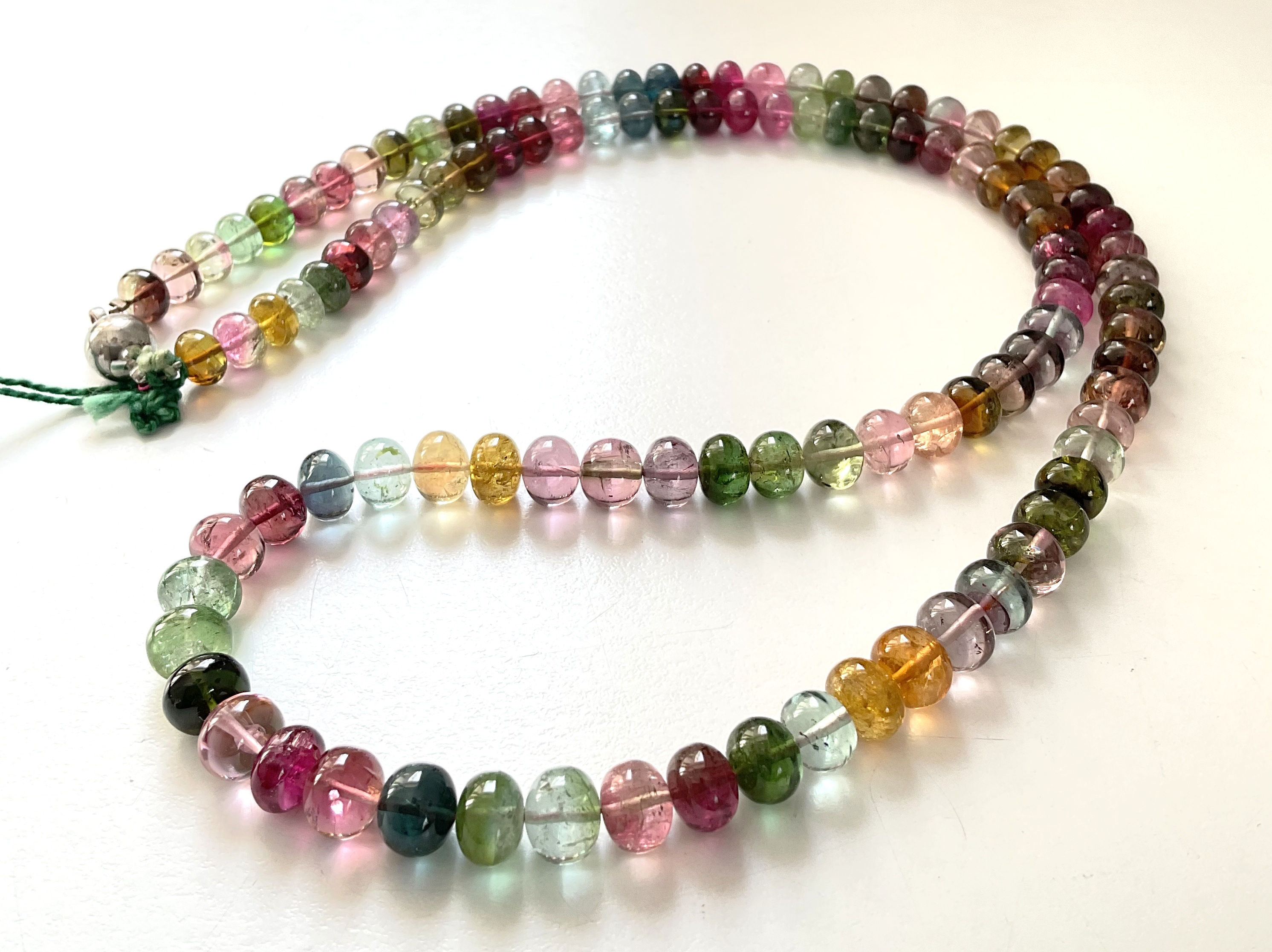 275.50 Carats Multi Tourmaline Plain Beads Necklace For Fine Jewelry