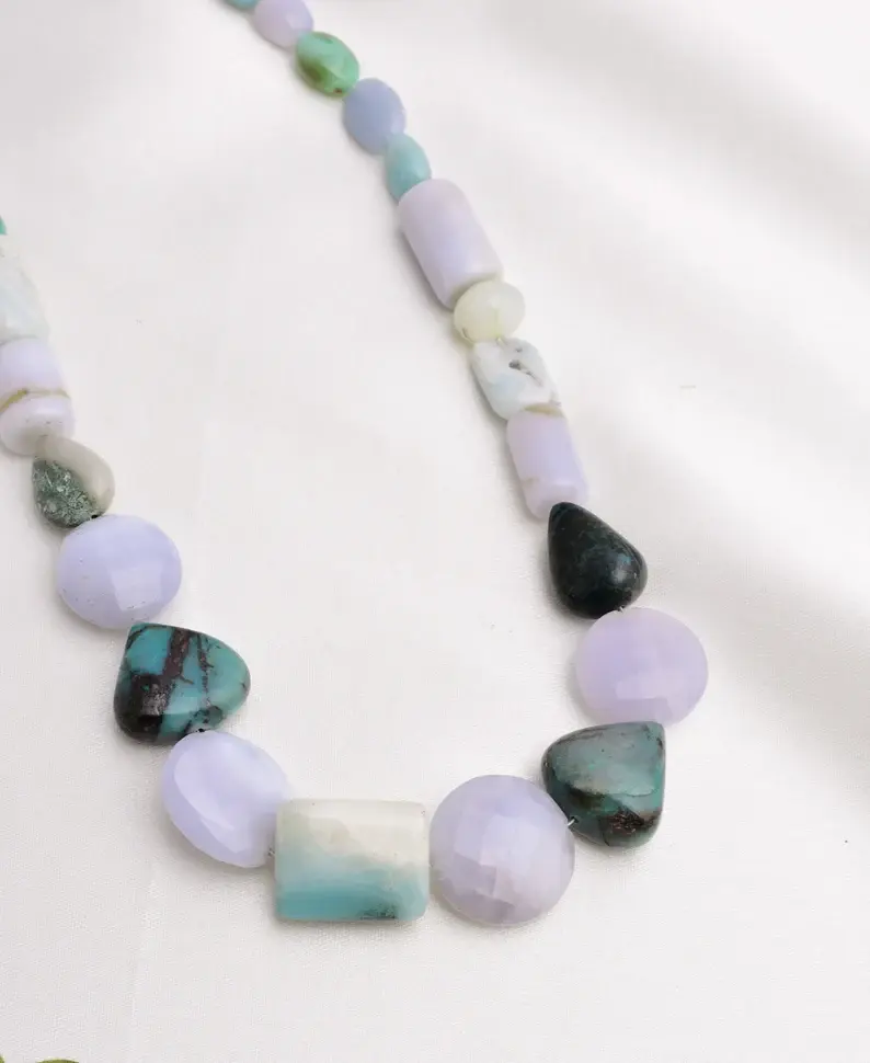Thumbnail: Mixed Gems Plain Tumbles Necklace l 18 Inches Natural Mixed Gemstone Tumbles