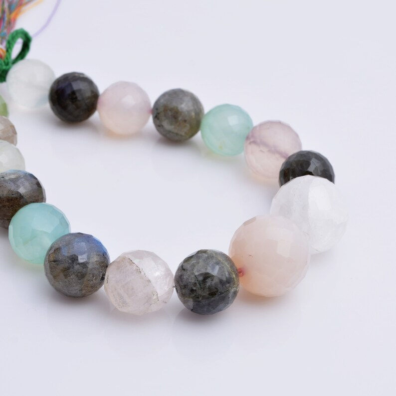 Miniatura: Multiple Mixed Gems Faceted Balls 11mm to 16mm Natural Gemstone Beads