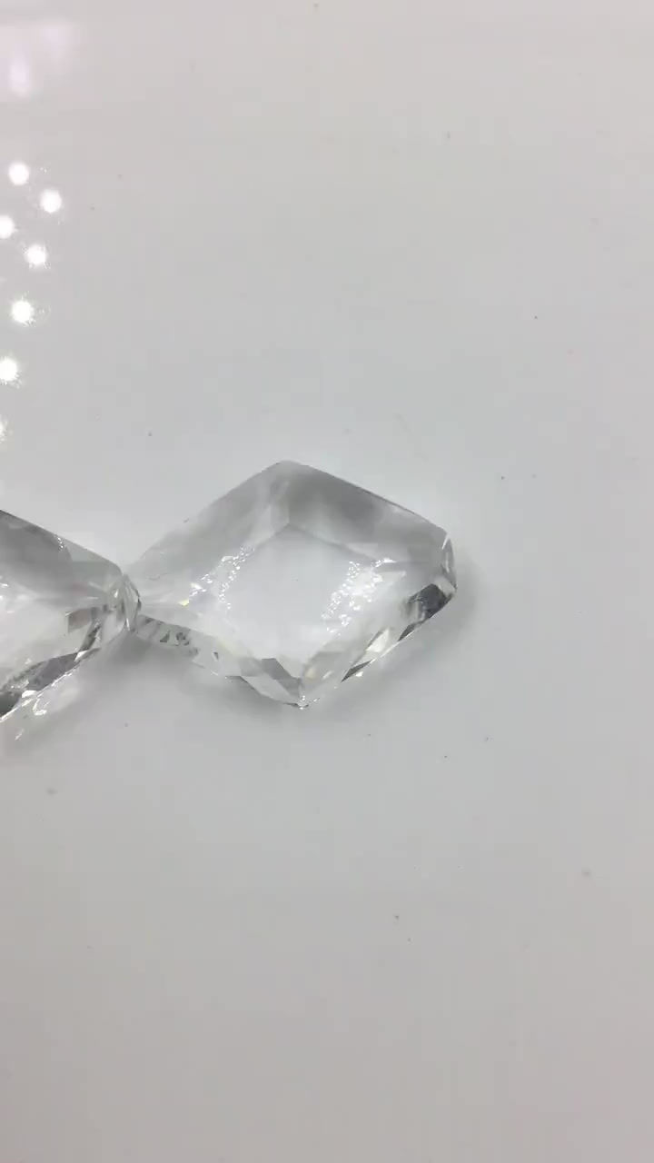 Миниатюра: White Crystal Fancy Cut Stone Pair Crystal Gemstone Pair Natural Gems