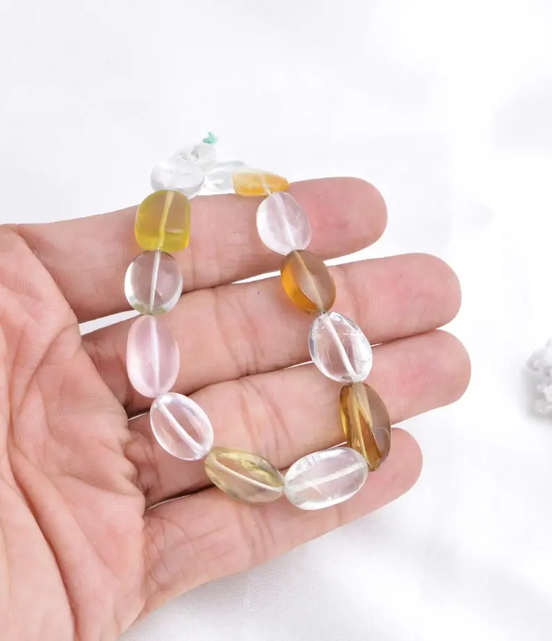 Миниатюра: Mixed Gemstone Plain Tumble Necklace l 7 Inches Natural Mixed Gems Smooth Beads
