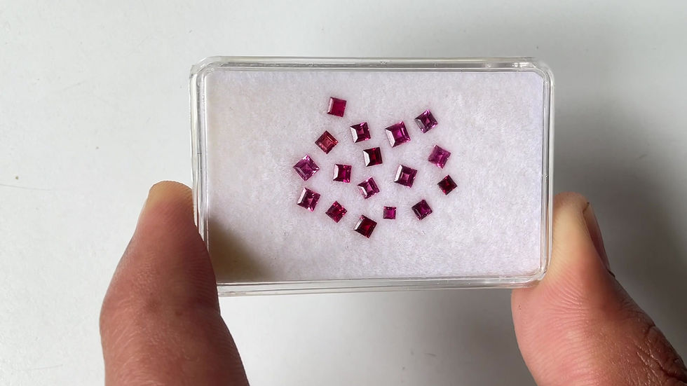Miniatura: 2.60 Carats Mozambique Ruby Top Quality Princess Cut stone No Heat Natural Gems
