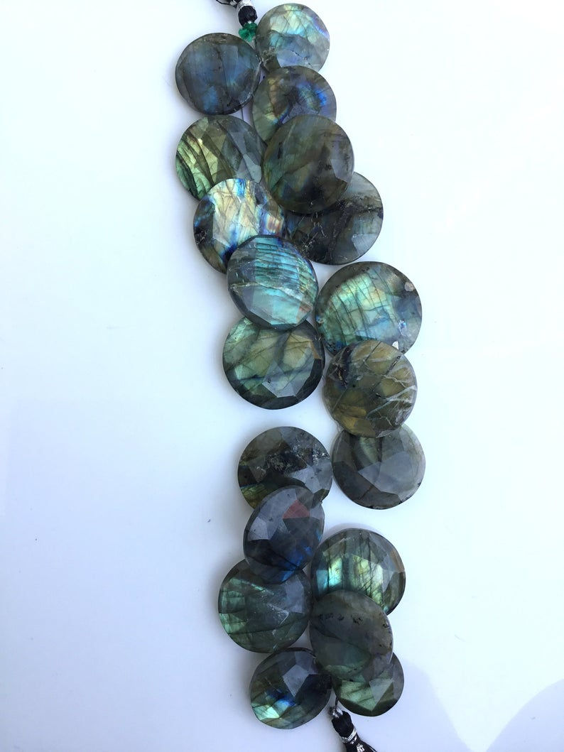 Thumbnail: Labradorite Faceted Round Natural Gemstones