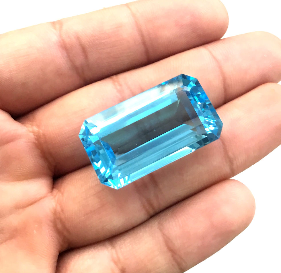 الصورة المصغرة: Blue Topaz Cut Topaz Baguette Shape Top quality Topaz Natural Blue Topaz Earring