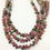 サムネイル： Tourmaline Multi Plain Pear / Almond Natural Gemstone Necklace 8'' Smooth