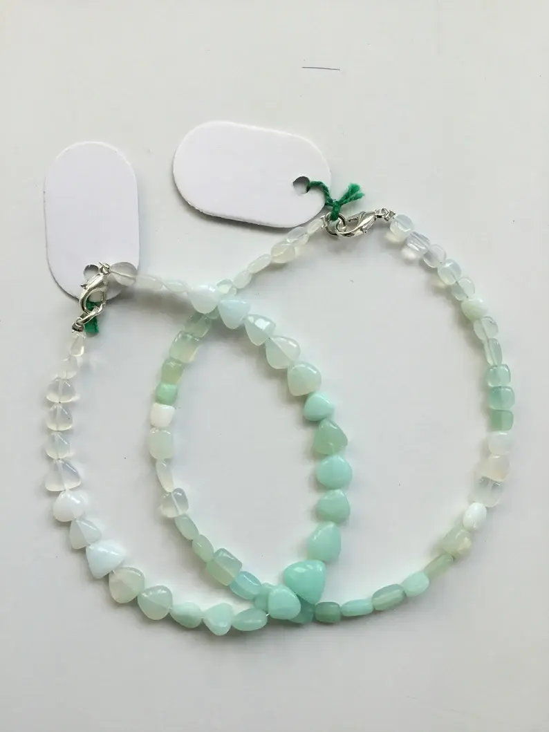 縮圖：Blue Opal Fancy Beads Gemstone Bracelet