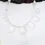 섬네일: Natural White Crystal Faceted Drops Necklace l 8 Inches White Crystal Faceted