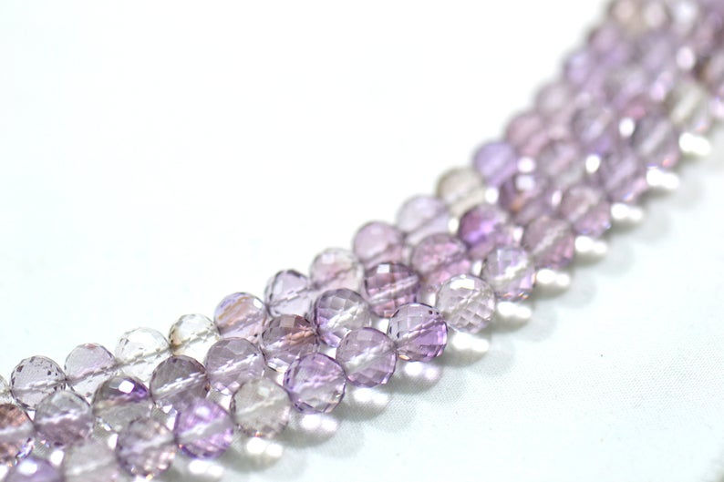 الصورة المصغرة: Pink Amethyst Brazil Faceted Balls 1 Strand 16 Inches Gemstone Jewelry Beads