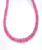Thumbnail: Natural Ruby Faceted Beads 4mm to 7mm Gemstone Beads Necklace