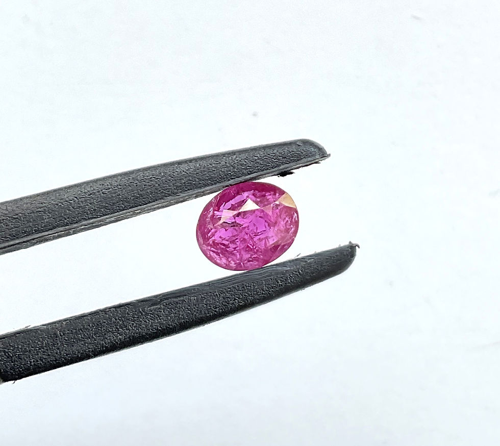 Miniatura: Certified 1.78 Carats Mozambique Ruby Oval Faceted Cut stone No Heat Natural Gem