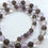 Miniature : Smoky Quartz & Amethyst Concave Cut Balls Gemstone Necklace,Mixed Gemstone Beads